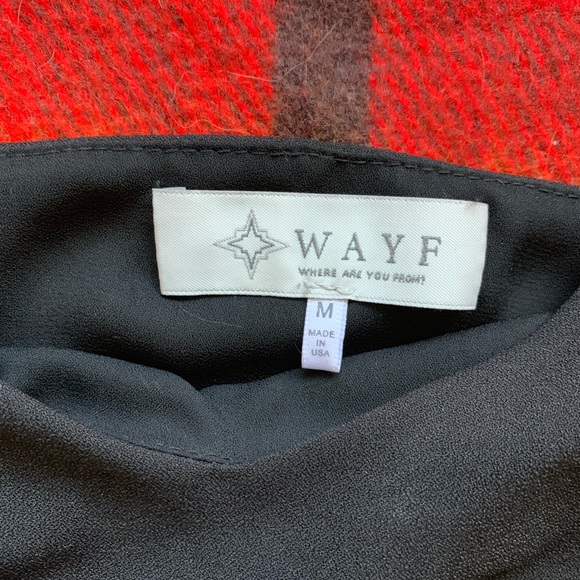 WAYF lined black tank top with ties. - Picture 3 of 4